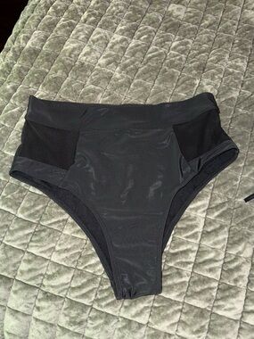 SHEIN Black High Waisted Bikini Bottoms